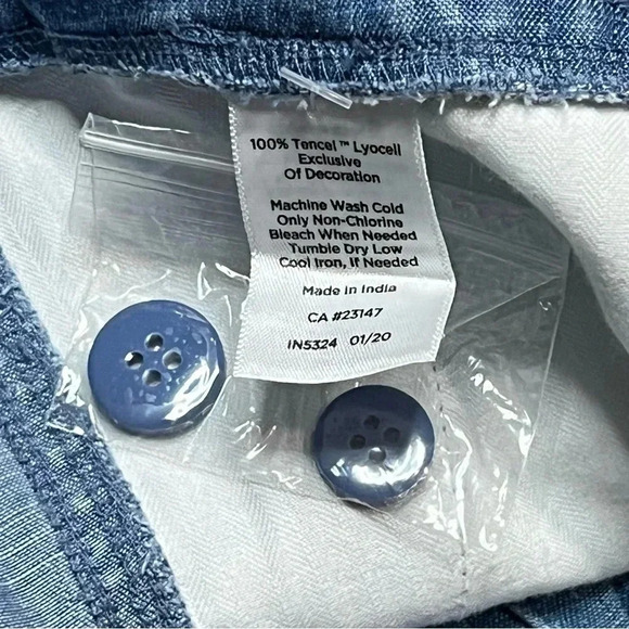 NWT Talbots Jean Chambray Drawstring Pants Size 8P - Picture 5 of 7